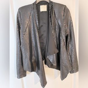 Line & Dot small matte sequin moto jacket. Fully lined. EUC